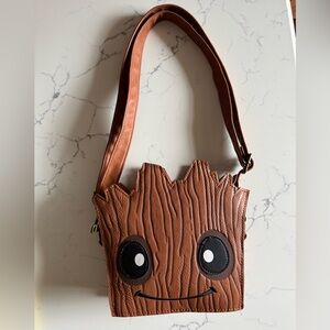 Loungefly Marvel Guardians of the Galaxy Groot Die Cut Crossbody Bag